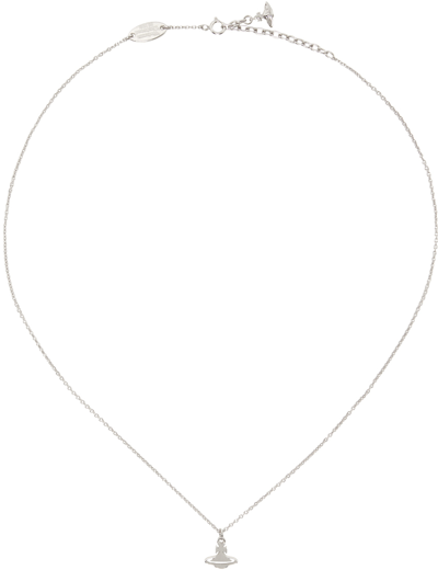 Vivienne Westwood Silver London Orb Pendant Necklace In Platinum