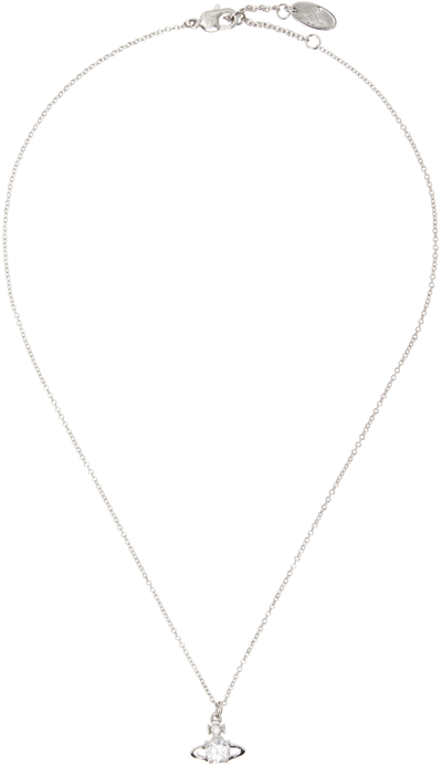 Vivienne Westwood Silver Reina Pendant Necklace In Platinum