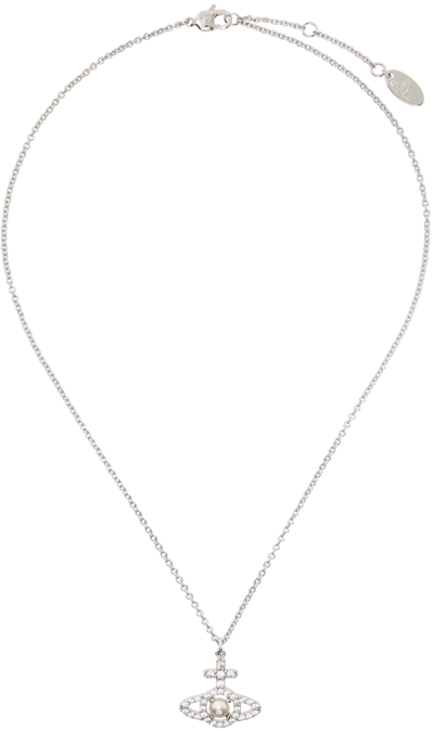 Vivienne Westwood Silver Olympia Necklace In Platinum