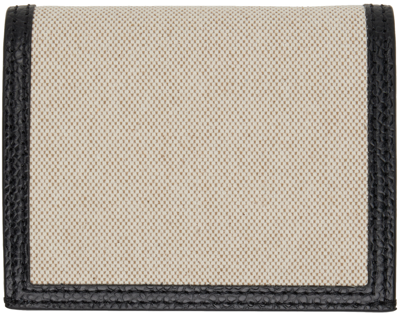 Thom Browne Folded Canvas Wallet In Neutrals