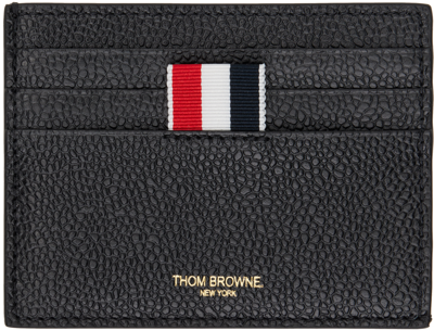 Thom Browne Black Pebble Grain Leather Cardholder