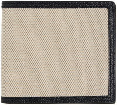 Thom Browne Bi-fold Canvas Wallet In Black