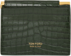 TOM FORD GREEN LEATHER CARD HOLDER