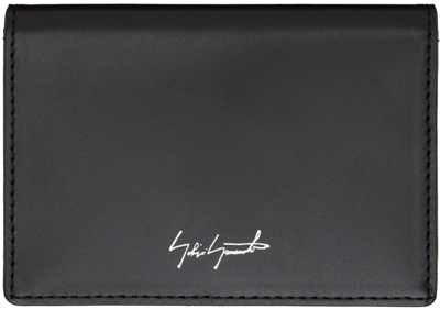 Yohji Yamamoto Black Discord Bifold Wallet In 1 Black