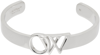 Off-white Logo Cuff Bracelet In Silver No