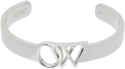 Off-white Silver 'ow' Bracelet