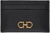Ferragamo Gancini Card Holder In 001 Nero