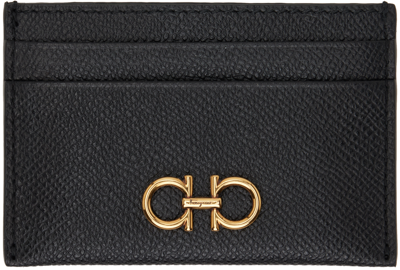 Ferragamo Black Gancini Card Holder