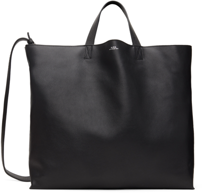 Apc Black Medium Maiko Horizontal Shopper Tote In Lzz Black