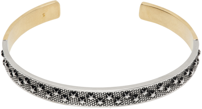 Maison Margiela Silver & Gold Star Bracelet In 965 Yellow Gold Plat