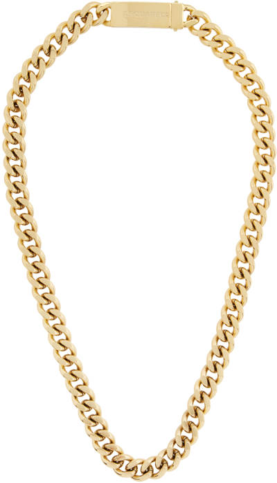 Dsquared2 Gold Chained2 Necklace In 7043 Gold