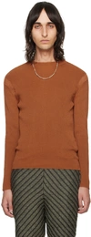 ISA BOULDER SSENSE EXCLUSIVE ORANGE FLOAT LONG SLEEVE T-SHIRT