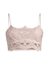 Free People Women's Athena Cropped Lace Bralette In Pink Nectar