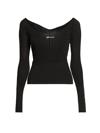 Jacquemus Women's Pralu Logo Hardware Top In Black