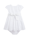 POLO RALPH LAUREN BABY GIRL'S COTTON FIT-AND-FLARE DRESS