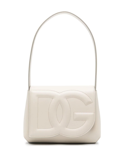 DOLCE & GABBANA SHOULDER BAG IN LEATHER WITH DG LOGO
