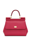 Dolce & Gabbana Sicily Medium Bag In Pink & Purple
