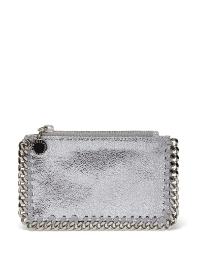 Stella Mccartney Falabella Chain-detail Cardholder In Metallic