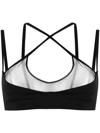 Attico Amos Criss-cross Bralette Top In Black