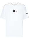 DOLCE & GABBANA T-SHIRT WITH LOGO APPLICATION