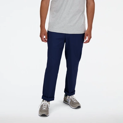 New Balance Men's Twill Straight Pant 30" In Blue