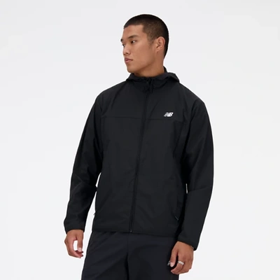NEW BALANCE HERREN ATHLETICS WOVEN JACKET IN SCHWARZ, POLYWOVEN, GRÖSSE XL