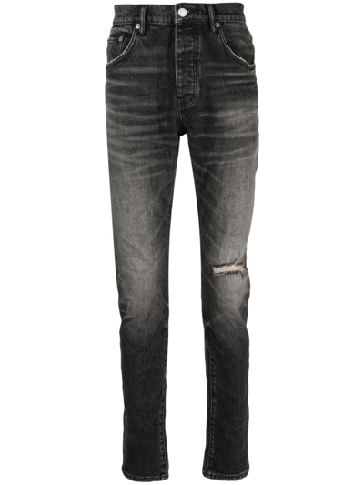 Purple Brand P001 Low-rise Slim Jeans In Black