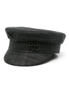 RUSLAN BAGINSKIY BLACK RUSLAN STRAW BAKER BOY HAT