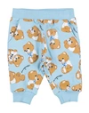 Moschino Baby Newborn Pants Sky Blue Size 3 Cotton, Elastane In Blue