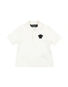 Versace Young Babies'  Newborn Boy Polo Shirt Off White Size 3 Cotton, Viscose