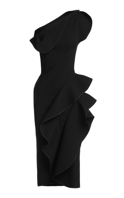 Maticevski Rhythm Sculpted Midi Dress In Black