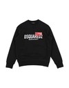 Dsquared2 Babies'  Toddler Sweatshirt Black Size 4 Cotton, Elastane