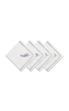 TIFFANY & CO SET-OF-FOUR WISTERIA EMBROIDERED-LINEN NAPKINS