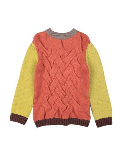 Wolf & Rita Babies'  Toddler Girl Sweater Orange Size 6 Cotton, Merino Wool