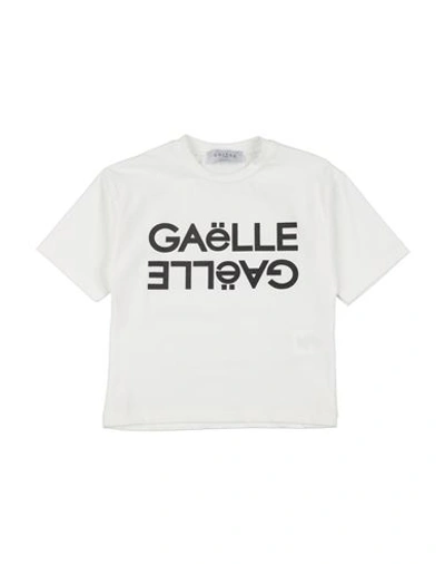 Gaelle Paris Babies' Gaëlle Paris Toddler Girl T-shirt White Size 4 Cotton, Elastane