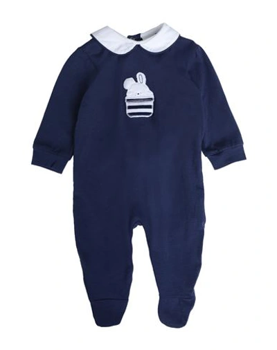 Coccodé Newborn Boy Baby Jumpsuits & Overalls Navy Blue Size 3 Cotton, Elastane