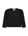 Dixie Babies'  Toddler Girl T-shirt Black Size 6 Cotton, Elastane