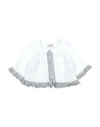 DONDUP DONDUP TODDLER GIRL CARDIGAN WHITE SIZE 4 COTTON, ACETATE, METALLIC POLYESTER, POLYAMIDE