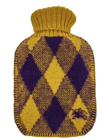Burberry Argyle Wool Hot Water Bottle In Brown