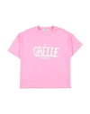 Gaelle Paris Babies' Gaëlle Paris Toddler Girl T-shirt Pink Size 6 Cotton, Elastane