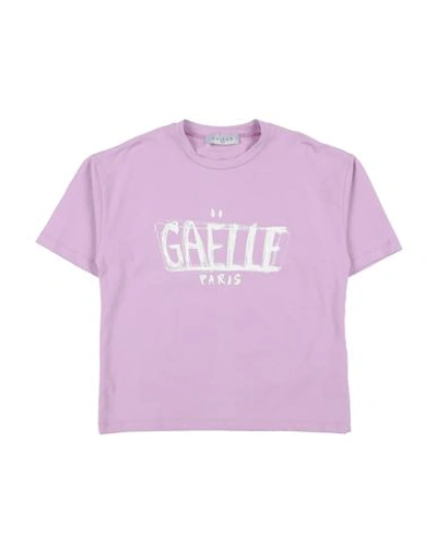 Gaelle Paris Babies' Gaëlle Paris Toddler Girl T-shirt Lilac Size 4 Cotton, Elastane In Purple