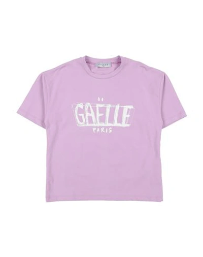 Gaelle Paris Babies' Gaëlle Paris Toddler Girl T-shirt Lilac Size 6 Cotton, Elastane In Purple