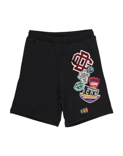 Dsquared2 Babies'  Toddler Boy Shorts & Bermuda Shorts Black Size 6 Cotton, Elastane, Polyester