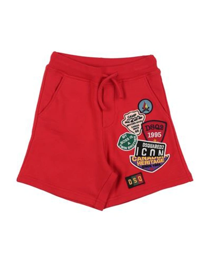 Dsquared2 Babies'  Toddler Boy Shorts & Bermuda Shorts Red Size 6 Cotton, Elastane, Polyester