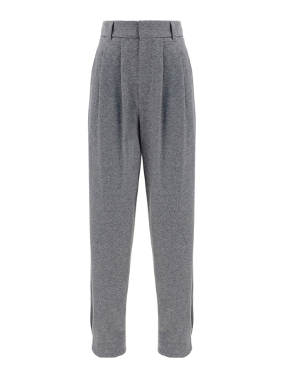 Brunello Cucinelli Wool Pants In Grey