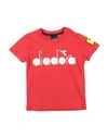 Diadora Babies'  Toddler Boy T-shirt Red Size 4 Cotton
