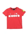 Diadora Toddler Boy T-shirt Red Size 4 Cotton In Red