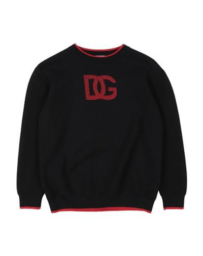 Dolce & Gabbana Babies'  Toddler Boy Sweater Black Size 7 Virgin Wool, Polyamide