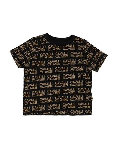 Cavalli Class Babies'  Toddler Boy T-shirt Black Size 4 Cotton, Elastane