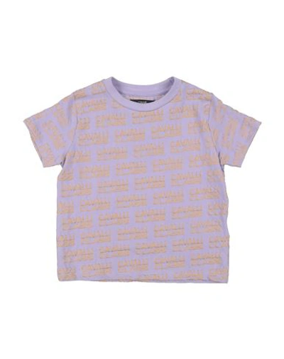 Cavalli Class Babies'  Toddler Boy T-shirt Lilac Size 4 Cotton, Elastane In Purple